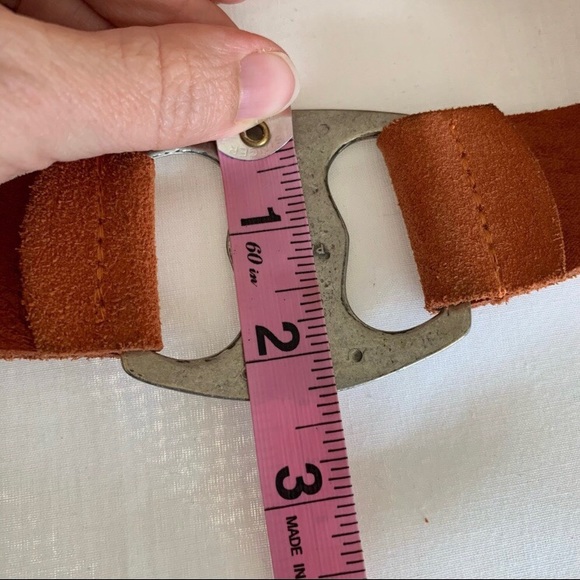 Buffalo brand rust/brown Southwest style belt. Size M - Picture 2 of 10
